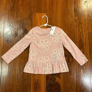 Carter's Pink Floral Long Sleeve Tee